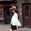 Summer/ Spring Hat, Black Bow Straw Hat