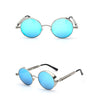 Coating Mirrored Sunglasses Round Circle